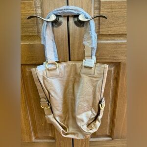 Gold Leather Bucket Bag